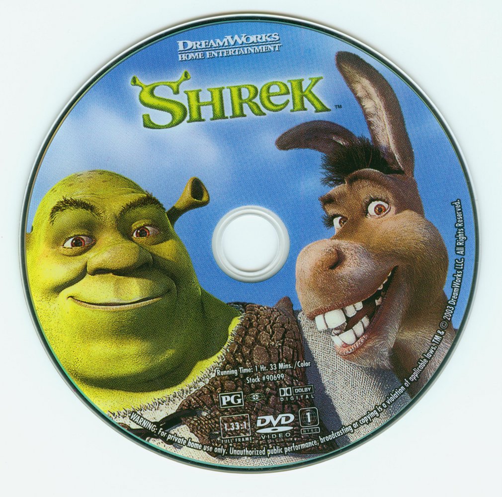 Shrek Dvd Label